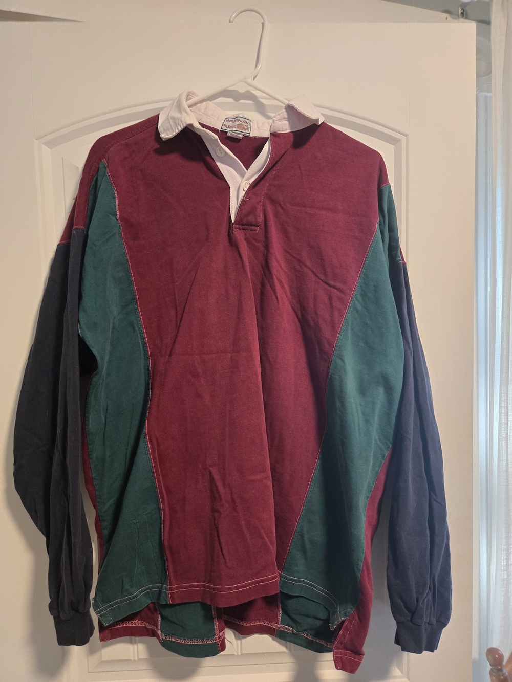 Vintage 90s White Mountain Traders Colorblock Rugby Shirt